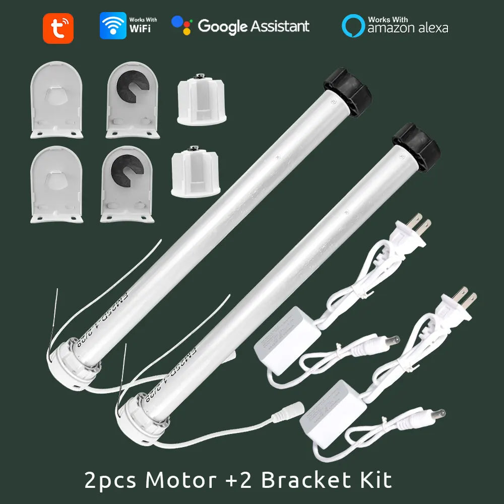 Tuya WiFi Mini Motorize Roller Blind Motor Smart life App Shutter Shade Engine For 38mm Tube Voice Smart Control Home Automation