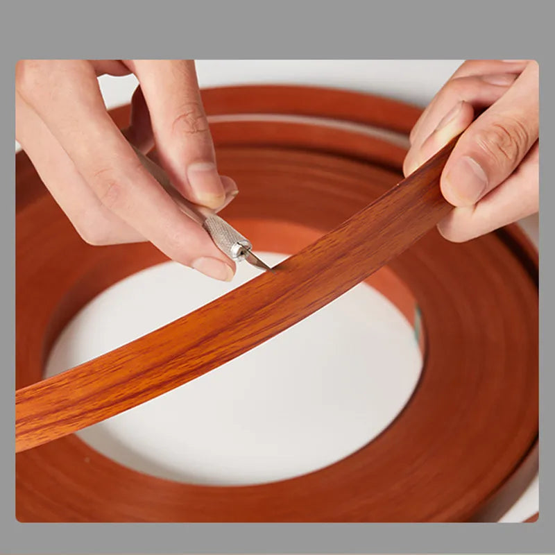 2Meters PVC Wood Veneer Edge Banding Wood Strip Hot Melt for Cabinet Furniture Surface Restoration Adhesive Sealing Tape
