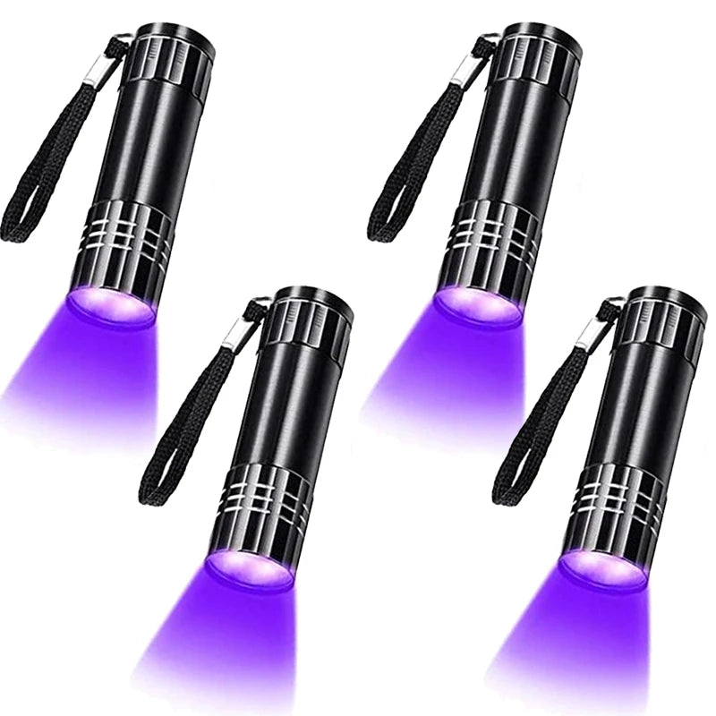 Mini UV Flashlight Ultraviolet Lamp 395-400nm Black Light Flashlights UV Torch UV Light Detector for Pet Urine Stain Dry Stain