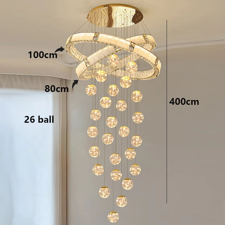 Modern home decor led lights pendant light lamps forstaircase Chandeliers for living room hanging light indoor lighting