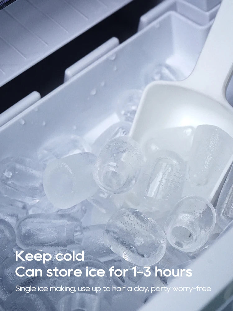 HiBREW Ice Maker Machine Automatic Home Ice Maker Self-Cleaning for Kitchen Office Bar Party 60Hz & 50Hz