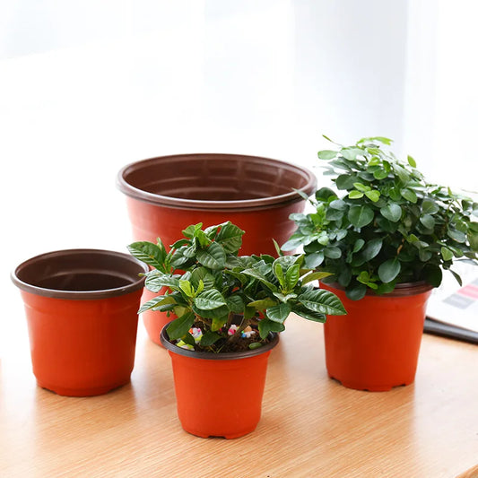 10pcs Thin section Flowerpot Plastic Grow Box Fall Resistant Tray For Garden Plants Nursery Cup Transplant Flower Plant Pots