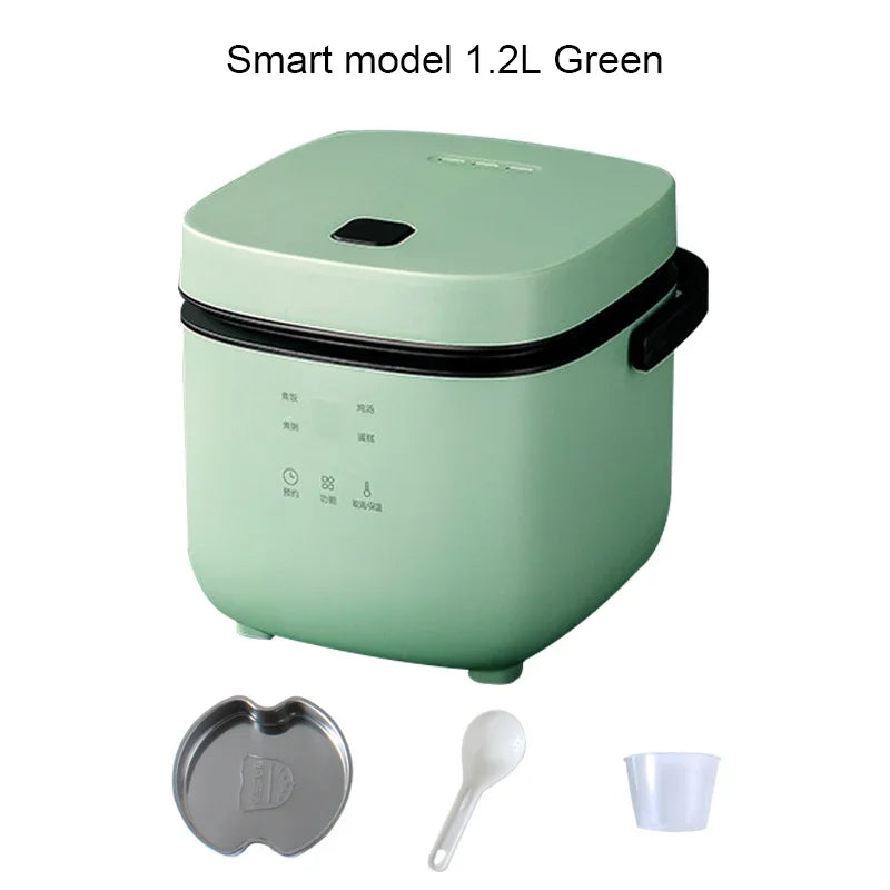 1.2L Mini Electric Rice Cooker Intelligent Automatic Household Kitchen Cooker 1-2 People Small Food Warmer Steamer