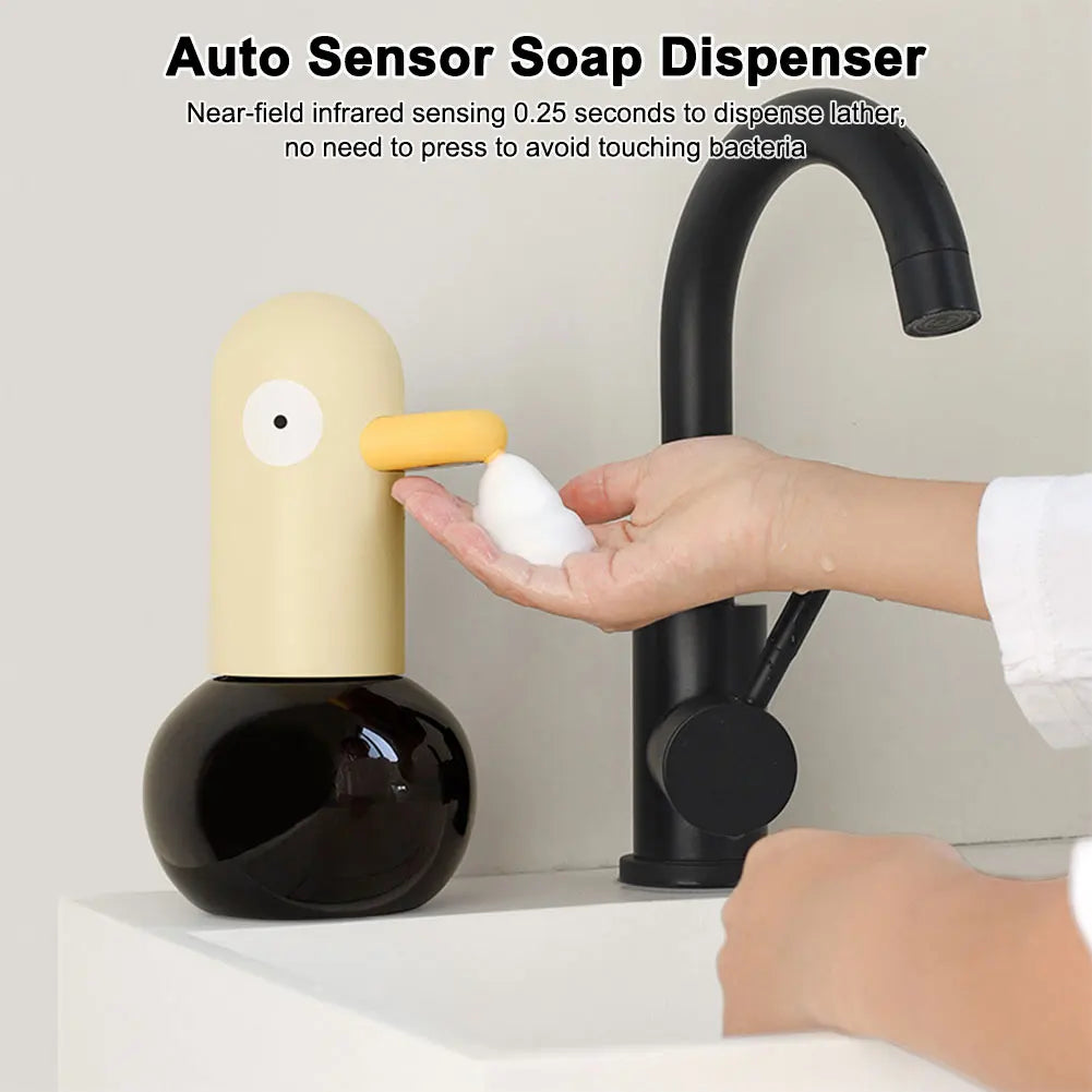 Cute Duck Automatic Foaming Soap Dispenser Touchless Dish Soap Dispenser Hands Free Auto Soap Dispenser for Bathroom Kitchen