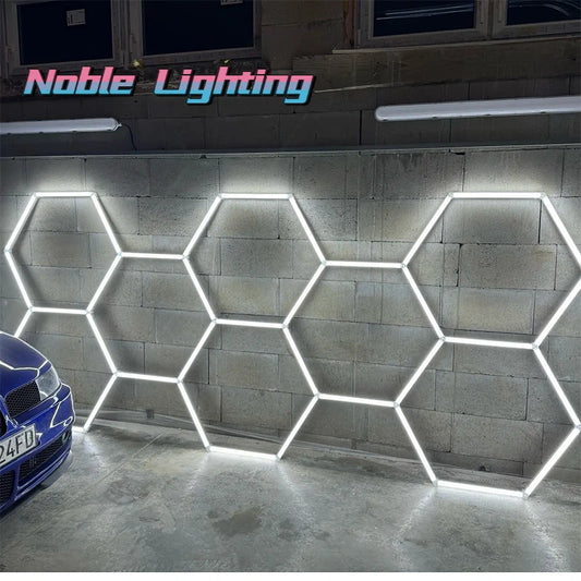 Muiti Garage Light Hexagon Led Lights Lamp Highly Efficient Honeycomb LED Light Customized for Barber Ceiling Lighting Workshop