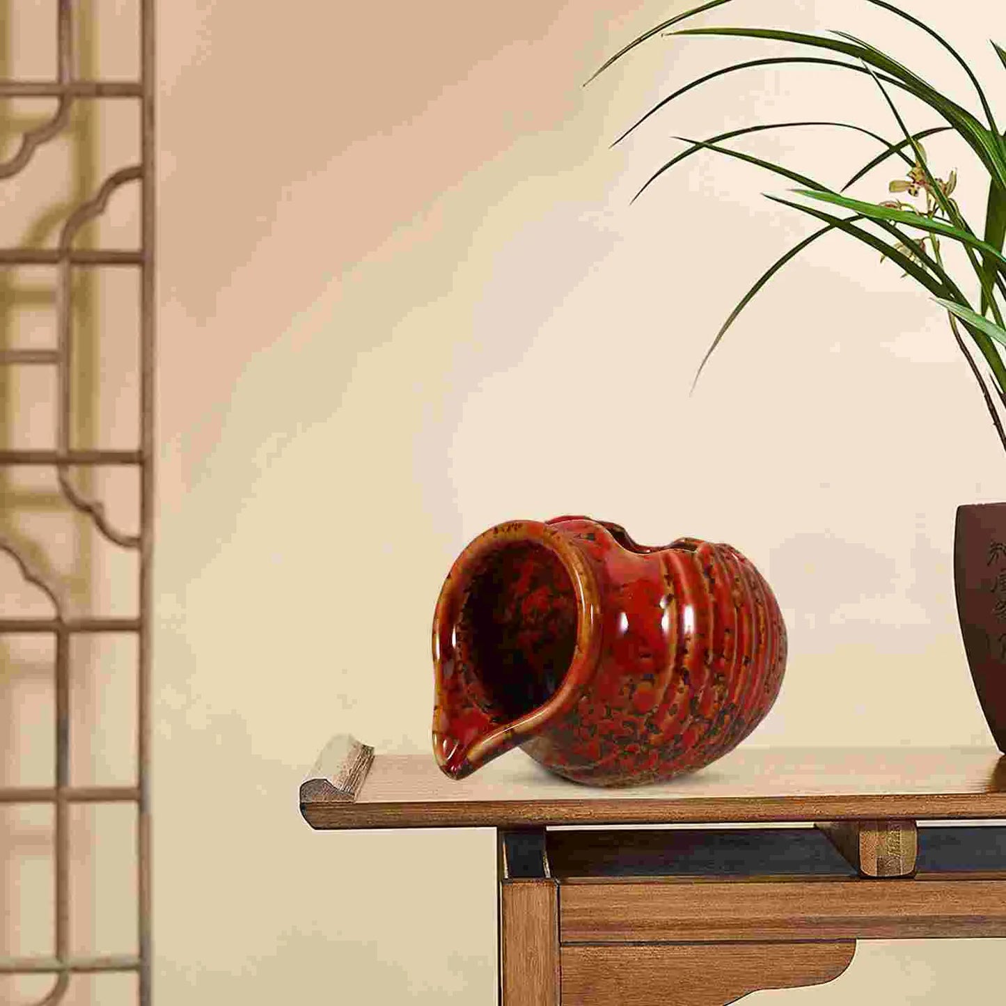 Mini Ceramic Jar Decorative Fountain Circulating Waterfall Pot Garden Landscape Jar Hydroponic Vase Clay Planter Home Courtyards
