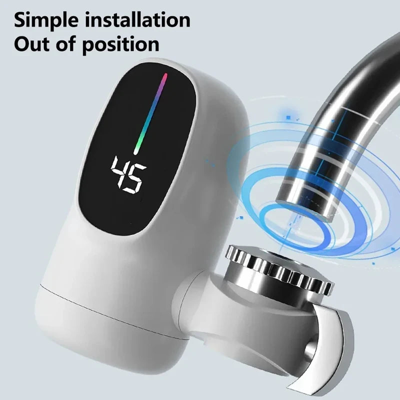 3000W Fast Heating Digital Display Instant Water Heater Tankless Heaters Kitchen Electric Hot Water Tap Bathroom Heating Faucet