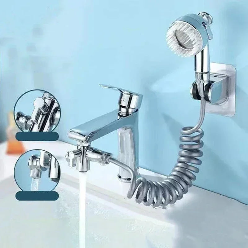 Bathroom Pressurized Shower Head Kit for Washbasin Faucet Nozzle Faucet Hand Wall Mounted Shower Head Sink Hose Sprayer Set