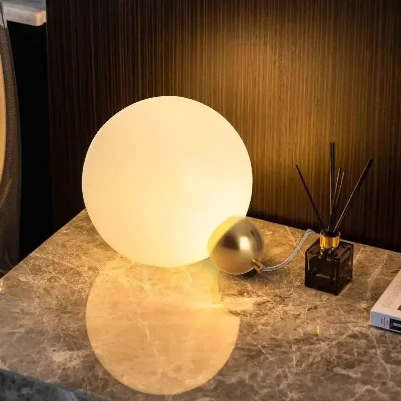 Italian Glass Ball Table Lamp Led Desk Light for Living Room Bedroom Study Bedside