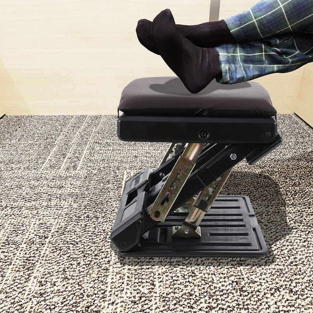 Adjustable Folding Footrest With 4 Adjustable Heights Max - load 120lbs Removable Soft Foot Rest Pad Stool For Car Under Desk Home - Bakesbyemily.com