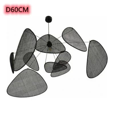 Art Simple Nordic Rattan Art Personality Chinese Bamboo Barrier Chandelier Living Room Tea Room Modern Creative Pendant Lights - Recipeliebe.com