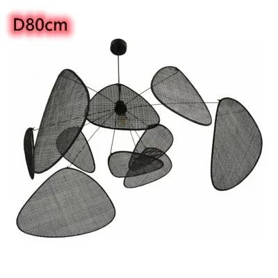 Art Simple Nordic Rattan Art Personality Chinese Bamboo Barrier Chandelier Living Room Tea Room Modern Creative Pendant Lights - Recipeliebe.com