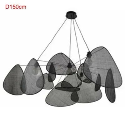 Art Simple Nordic Rattan Art Personality Chinese Bamboo Barrier Chandelier Living Room Tea Room Modern Creative Pendant Lights - Recipeliebe.com