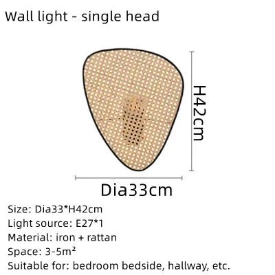 Art Simple Nordic Rattan Art Personality Chinese Bamboo Barrier Chandelier Living Room Tea Room Modern Creative Pendant Lights - Recipeliebe.com