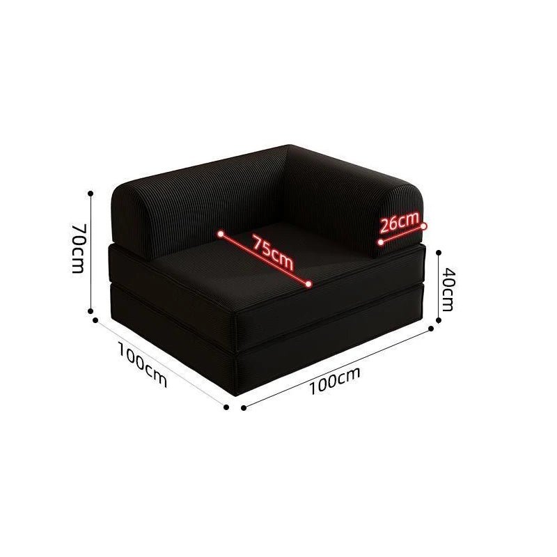 Corduroy Compression Sofa Bed Vacuum Customizable Simple Retro Vacuum Compressed Sofa Living Room Foldable Washable - Recipeliebe.com
