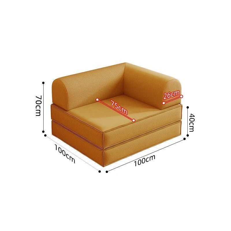Corduroy Compression Sofa Bed Vacuum Customizable Simple Retro Vacuum Compressed Sofa Living Room Foldable Washable - Recipeliebe.com