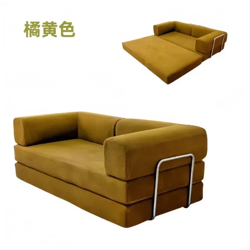Corduroy Compression Sofa Bed Vacuum Customizable Simple Retro Vacuum Compressed Sofa Living Room Foldable Washable - Bakesbyemily.com