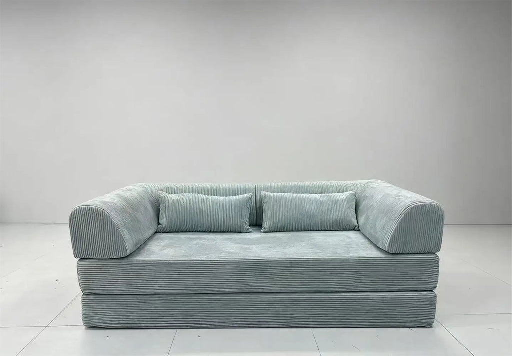 EU warehouse 2025 washable corduroy modular compression sofa 200 cm sleeper sofa bed for living room furniture - Recipeliebe.com