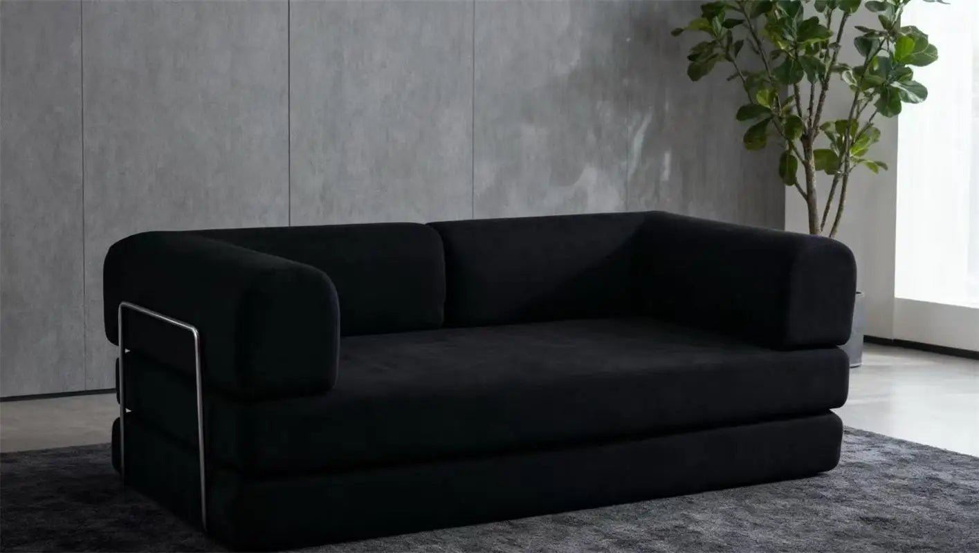 EU warehouse 2025 washable corduroy modular compression sofa 200 cm sleeper sofa bed for living room furniture - Recipeliebe.com