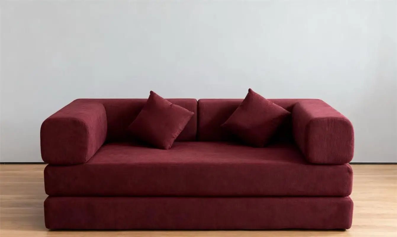 EU warehouse 2025 washable corduroy modular compression sofa 200 cm sleeper sofa bed for living room furniture - Recipeliebe.com