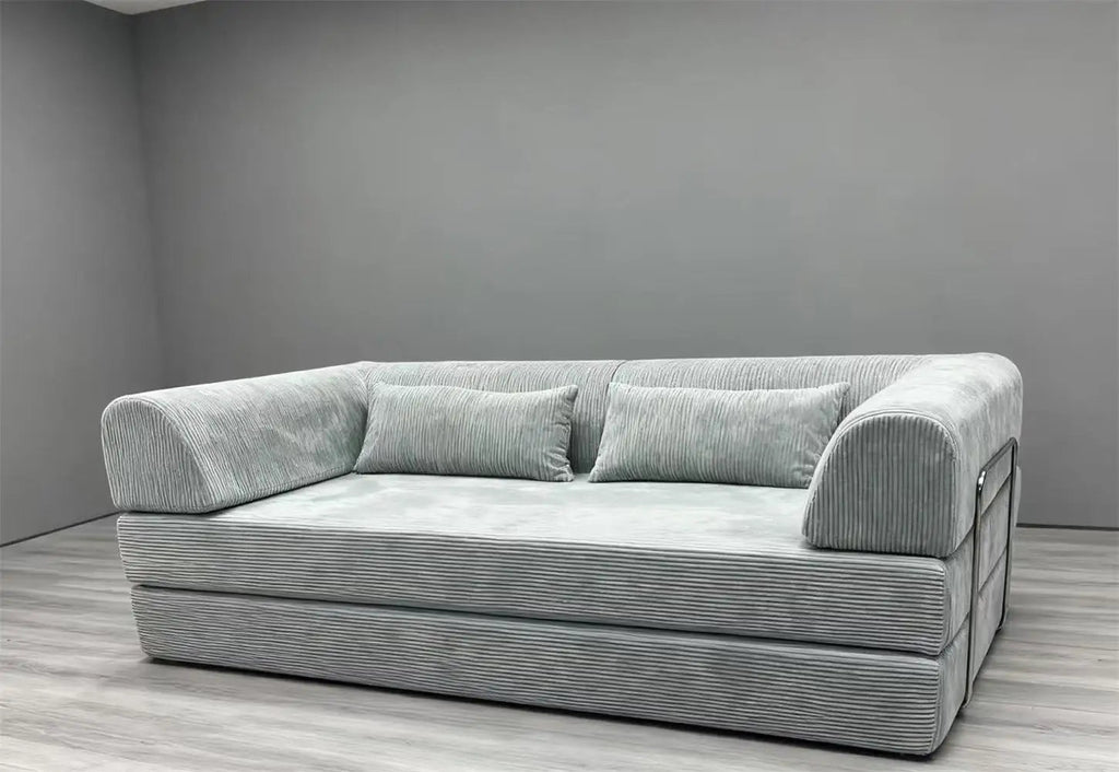 EU warehouse 2025 washable corduroy modular compression sofa 200 cm sleeper sofa bed for living room furniture - Recipeliebe.com