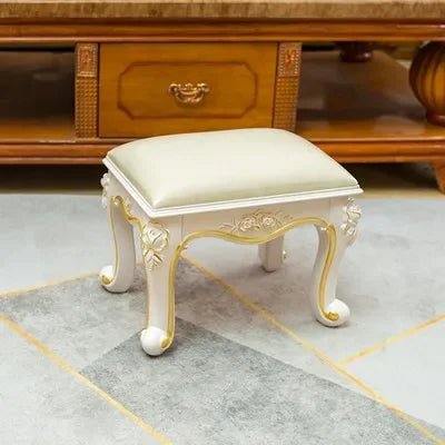 European Fabric Pouf,Modern Round Tea Table Stool, High - Quality Manicure Seat, Living Room Sofa Side Ottoman, Versatile Seating. - Recipeliebe.com