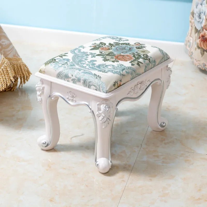 European Fabric Pouf,Modern Round Tea Table Stool, High - Quality Manicure Seat, Living Room Sofa Side Ottoman, Versatile Seating. - Bakesbyemily.com