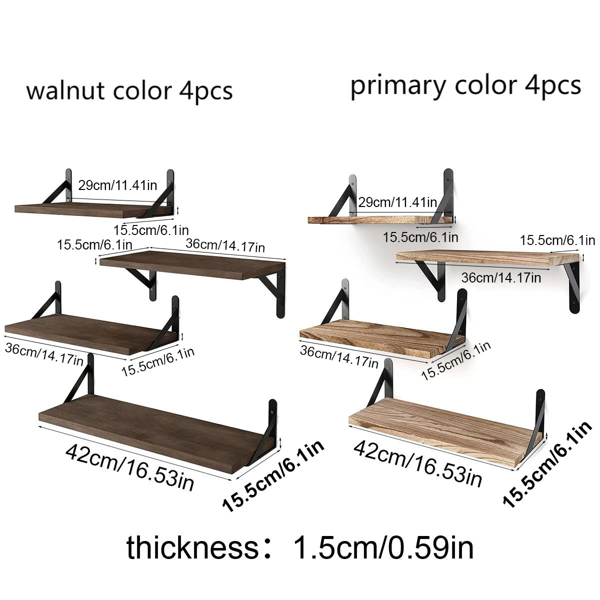 Floating Shelves for Wall,Bookshelves，Wall Mounted Wood Shelf for Living Room, Bathroom, Bedroom, Kitchen, Home Decor - Recipeliebe.com