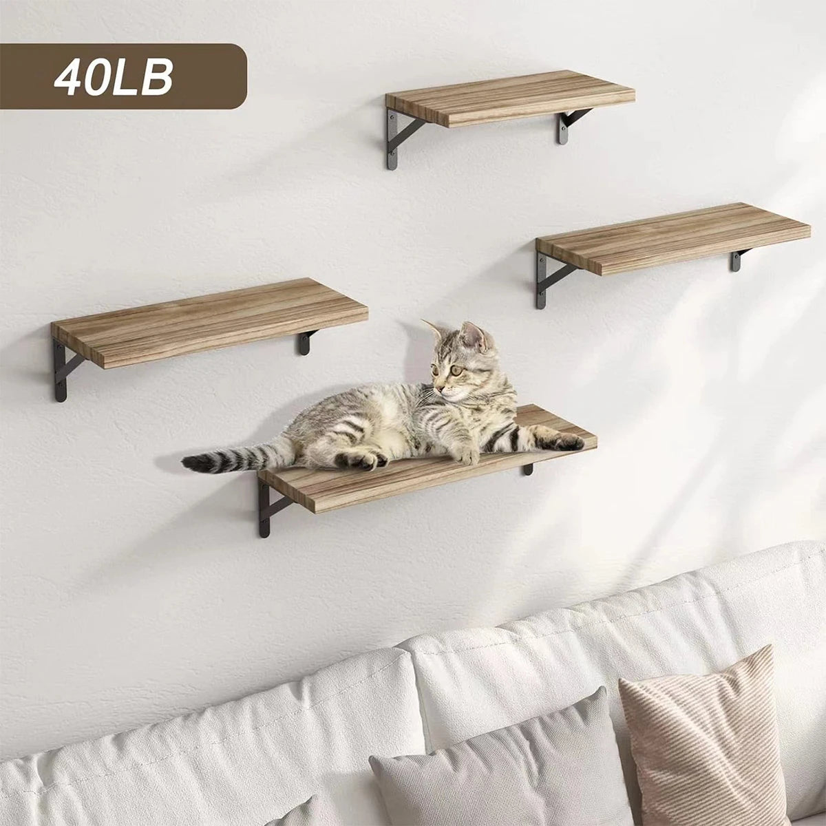 Floating Shelves for Wall,Bookshelves，Wall Mounted Wood Shelf for Living Room, Bathroom, Bedroom, Kitchen, Home Decor - Recipeliebe.com