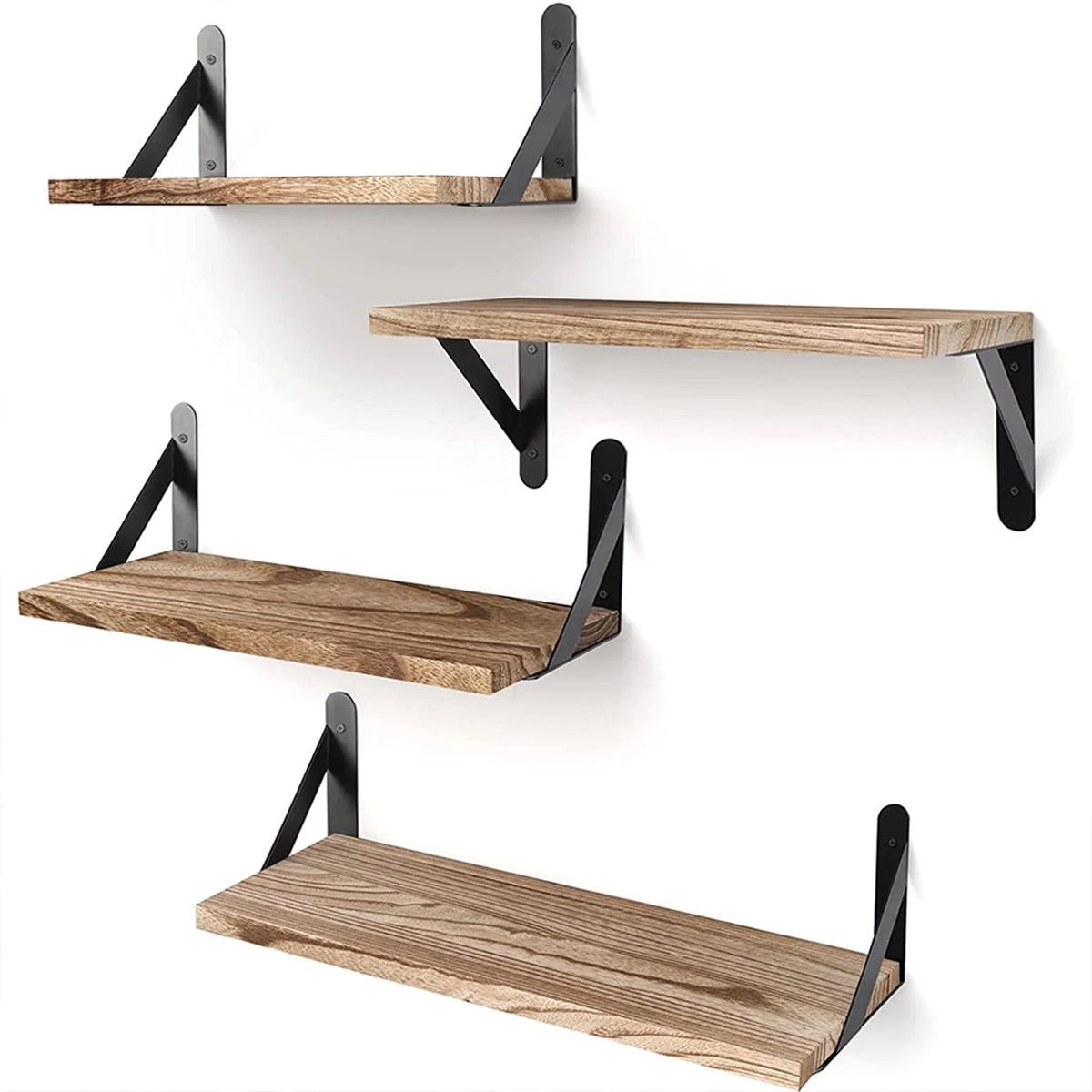 Floating Shelves for Wall,Bookshelves，Wall Mounted Wood Shelf for Living Room, Bathroom, Bedroom, Kitchen, Home Decor - Recipeliebe.com