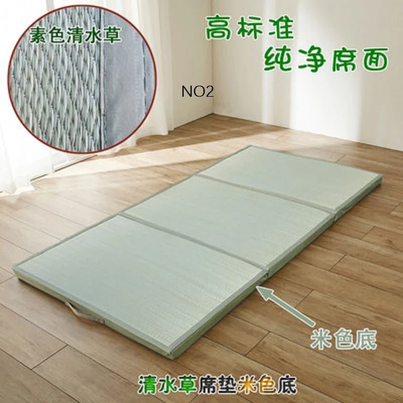 Folding JapaneseComfortable Tatami Mattress Mat Rectangle Large Foldable Floor Straw Mat For Sleeping Tatami Mat Flooring - Recipeliebe.com