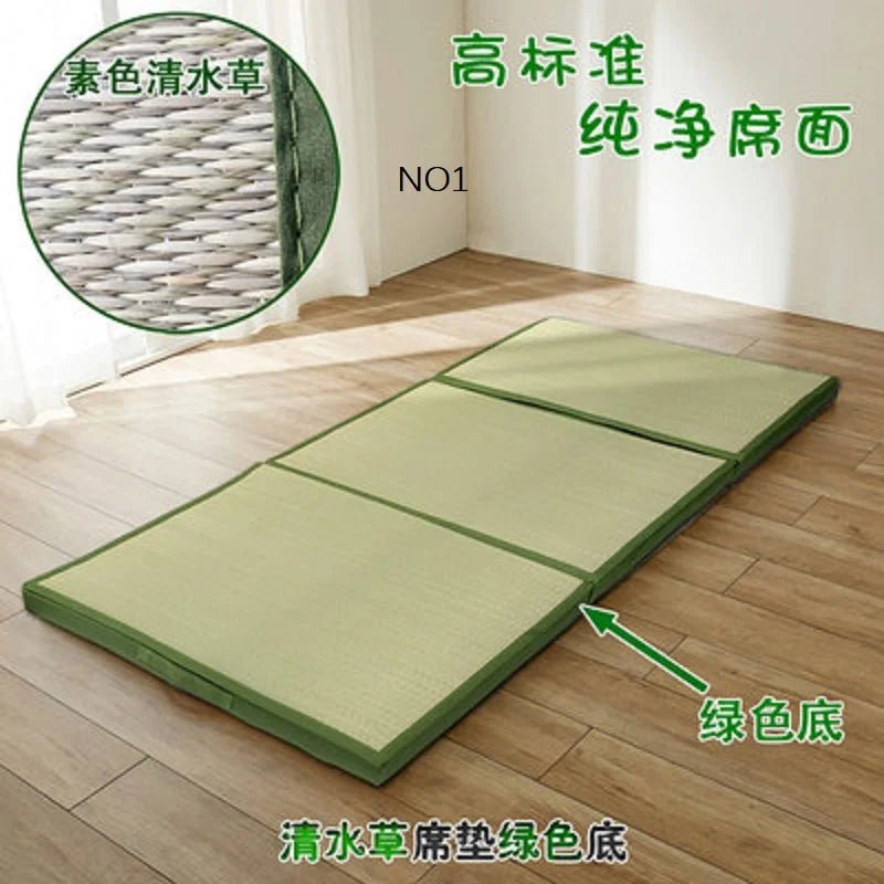 Folding JapaneseComfortable Tatami Mattress Mat Rectangle Large Foldable Floor Straw Mat For Sleeping Tatami Mat Flooring - Recipeliebe.com