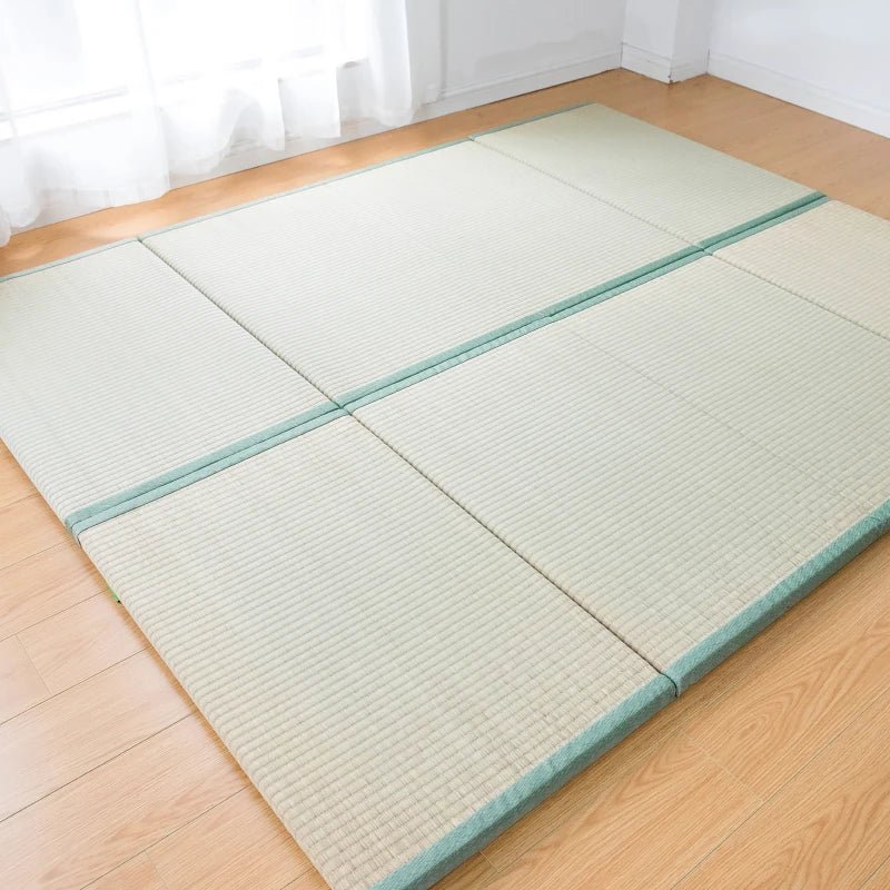Folding JapaneseComfortable Tatami Mattress Mat Rectangle Large Foldable Floor Straw Mat For Sleeping Tatami Mat Flooring - Recipeliebe.com