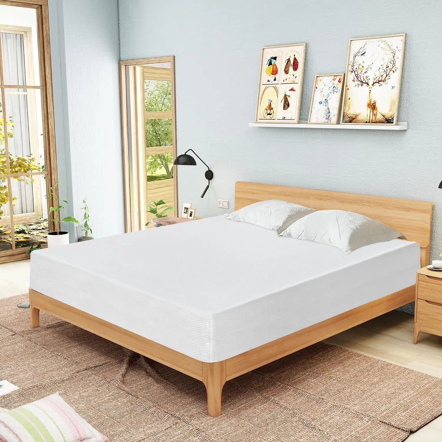 Full Mattress, 8 inch Gel Memory Foam Mattress Queen Size for Cool Sleep & Pressure Relief, Medium Firm Mattresses CertiPUR - US C - Recipeliebe.com