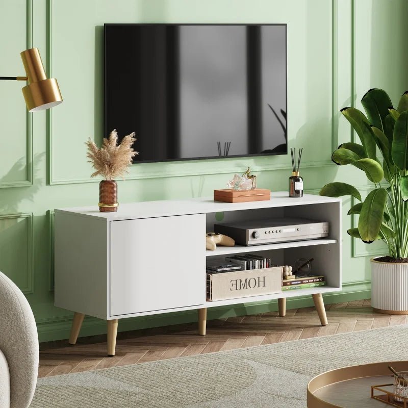 GALAXHERO TV Stand for 55 Inch TV Mid Century Modern TV Console with Storage Cabinet Entertainment Center for Living Room - Recipeliebe.com