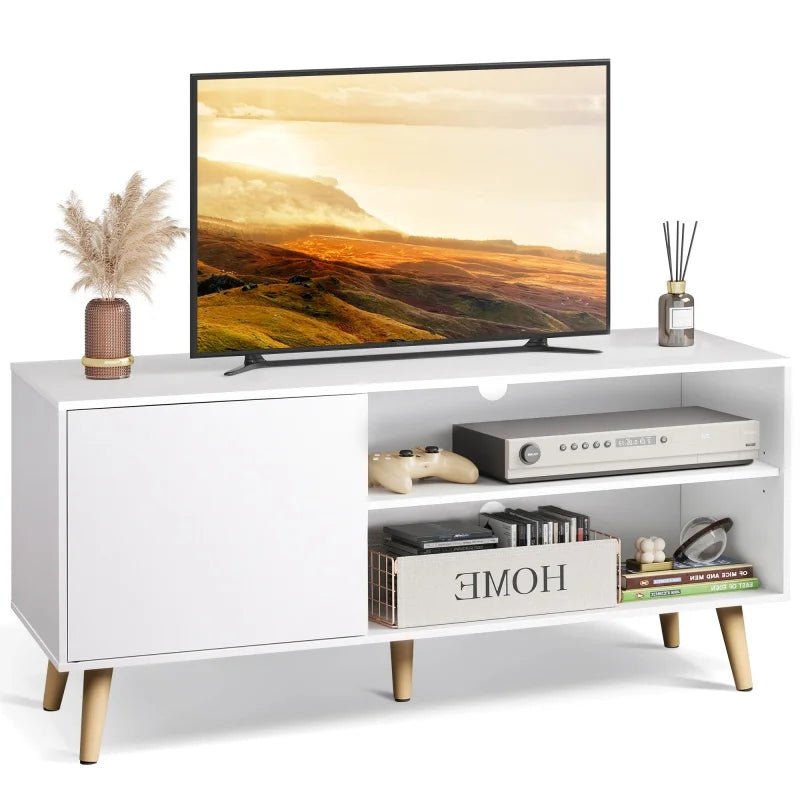 GALAXHERO TV Stand for 55 Inch TV Mid Century Modern TV Console with Storage Cabinet Entertainment Center for Living Room - Recipeliebe.com