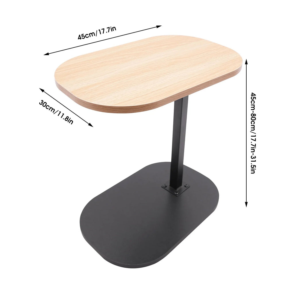 Height Adjustable Side Table 45 - 80cm, C - shaped Side Table, Small Coffee Table for Home&Outdoor - Bakesbyemily.com
