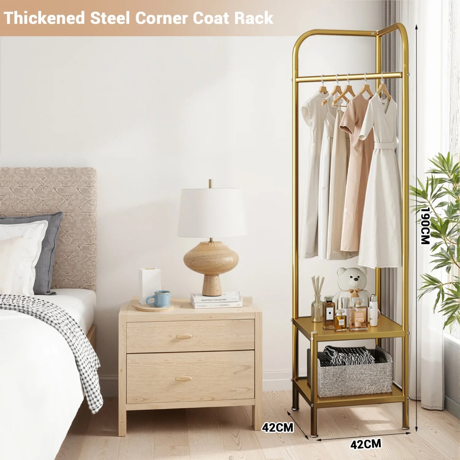 Metal Corner Coat Rack,Freestanding Coat Stand,Clothes Rack Clothes Stand,Clothing Rack Coat Hanger Stand for Entryway Hallway - Recipeliebe.com