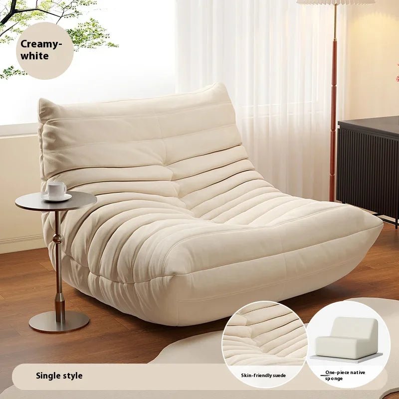 Modern Double Lazy Sofa Minimalist Living Room Recliner Puff Comfortable Furniture for Relaxing Decor - Recipeliebe.com
