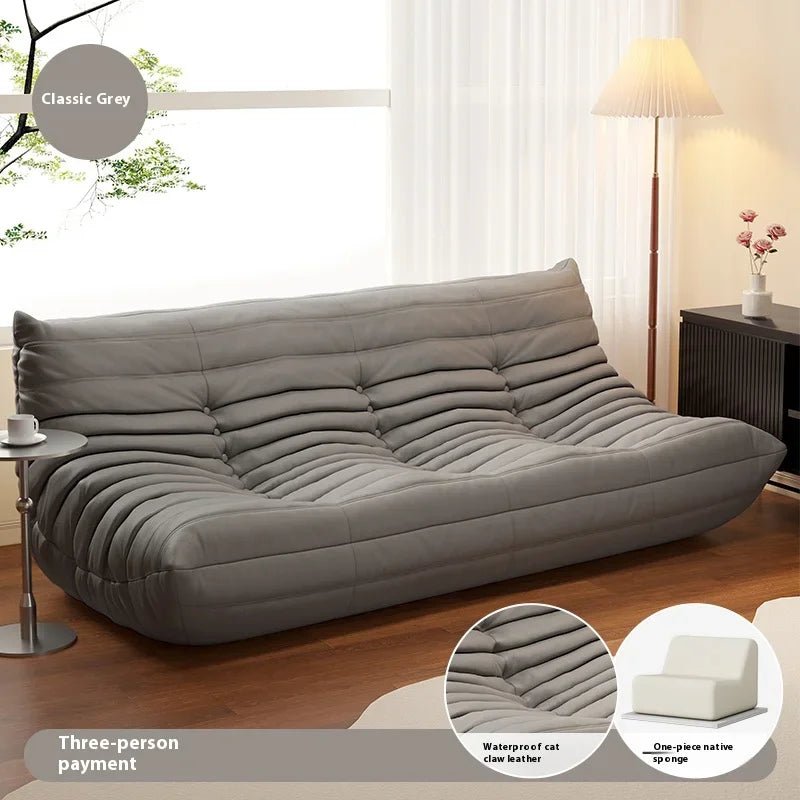 Modern Double Lazy Sofa Minimalist Living Room Recliner Puff Comfortable Furniture for Relaxing Decor - Recipeliebe.com