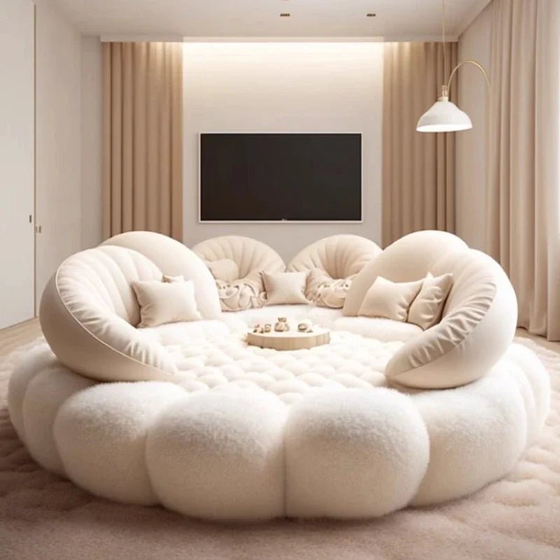 Round Aesthetics Soft Bed Frame European Full Master Bedroom Hotel Create Bed King Size Fashionable Modern Cama Casal Furniture - Recipeliebe.com
