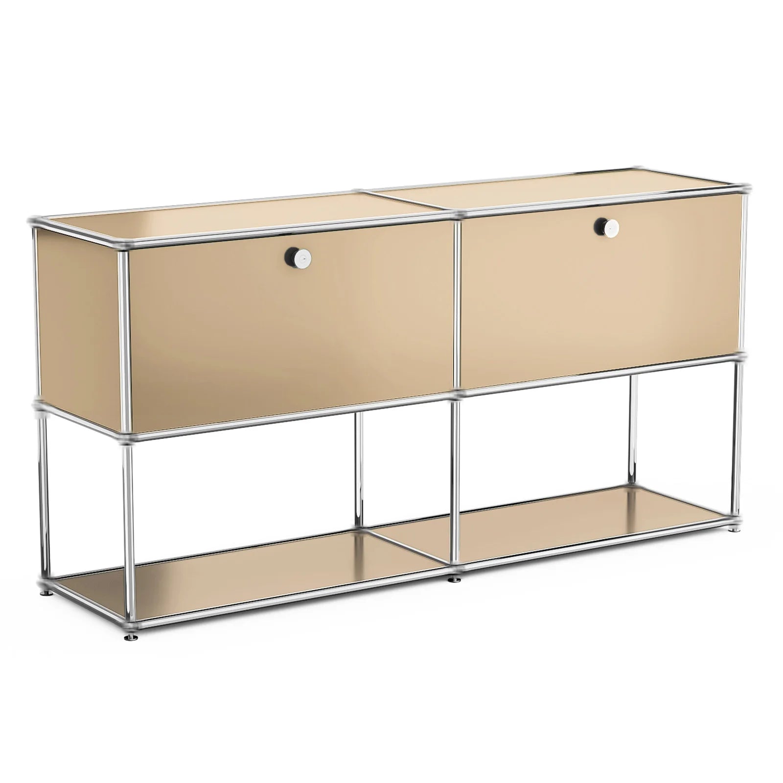 Storage Cabinet Storage Shelf Stainless Steel Metal Board Living Room Cabinet Sideboard Cabinet Modular Furniture - No Keys - Recipeliebe.com