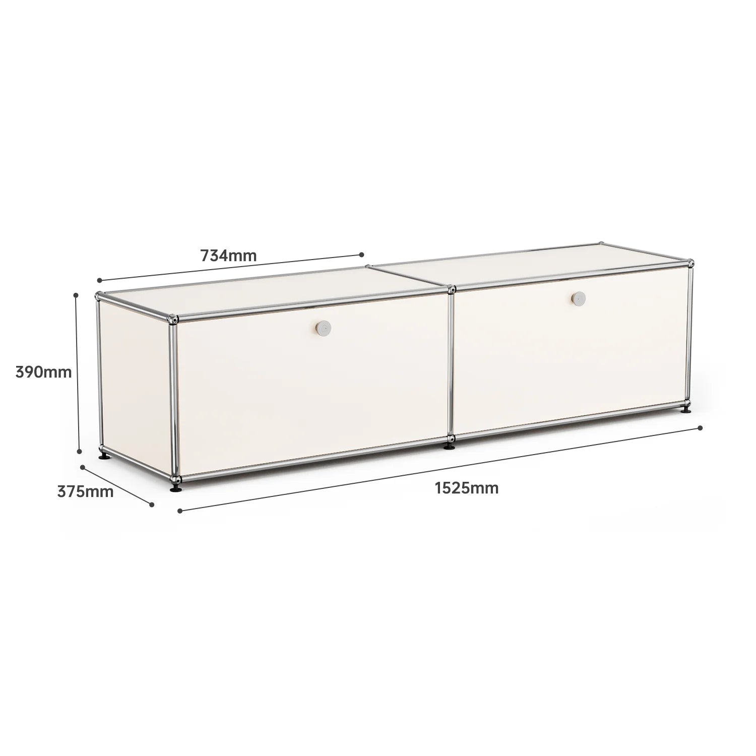 Storage Cabinet Storage Shelf Stainless Steel Metal Board Living Room Cabinet Sideboard Cabinet Modular Furniture - No Keys - Recipeliebe.com