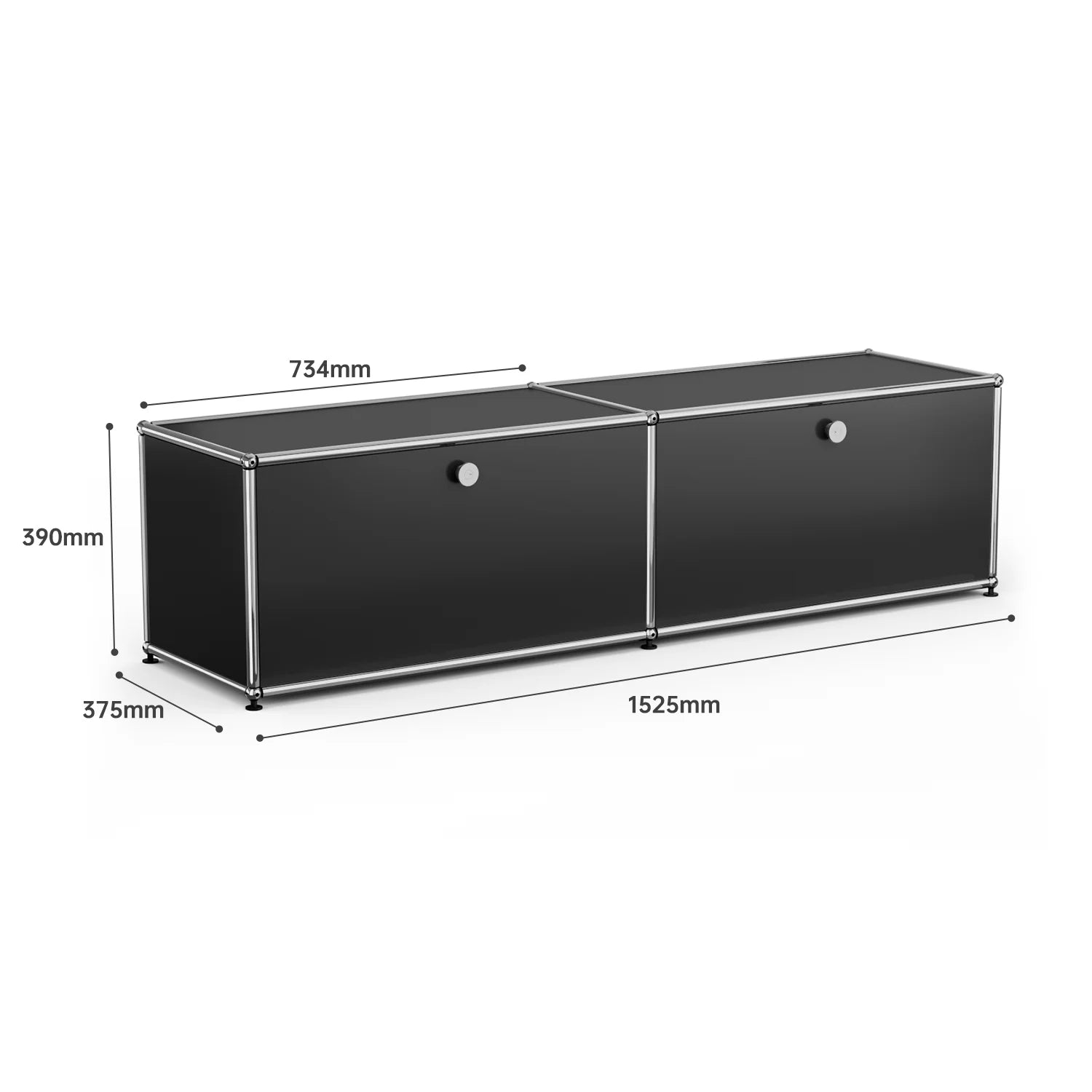 Storage Cabinet Storage Shelf Stainless Steel Metal Board Living Room Cabinet Sideboard Cabinet Modular Furniture - No Keys - Recipeliebe.com