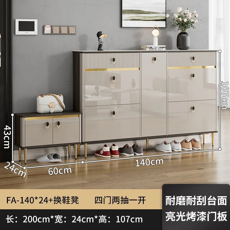 White Drawers Shelf Shoe Rack 3 Layers Narrow Save Space Shoe Cabinet Vertical Entrance Hall Meuble A Chaussures Home Furnitures - Bakesbyemily.com
