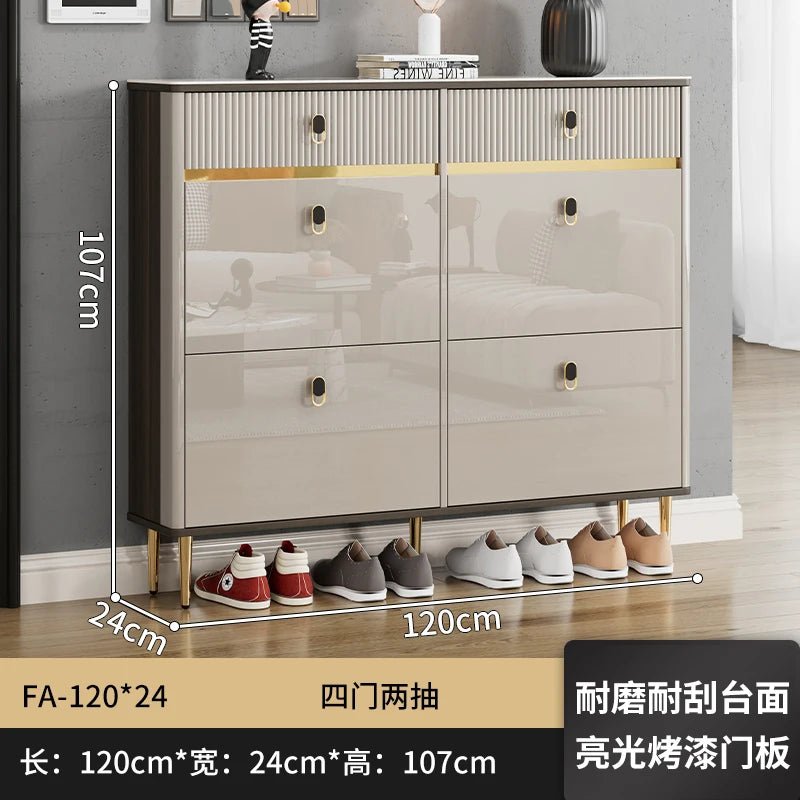 White Drawers Shelf Shoe Rack 3 Layers Narrow Save Space Shoe Cabinet Vertical Entrance Hall Meuble A Chaussures Home Furnitures - Recipeliebe.com