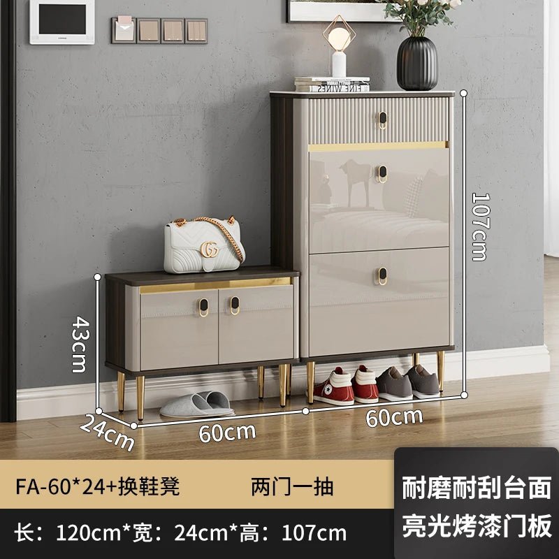 White Drawers Shelf Shoe Rack 3 Layers Narrow Save Space Shoe Cabinet Vertical Entrance Hall Meuble A Chaussures Home Furnitures - Bakesbyemily.com