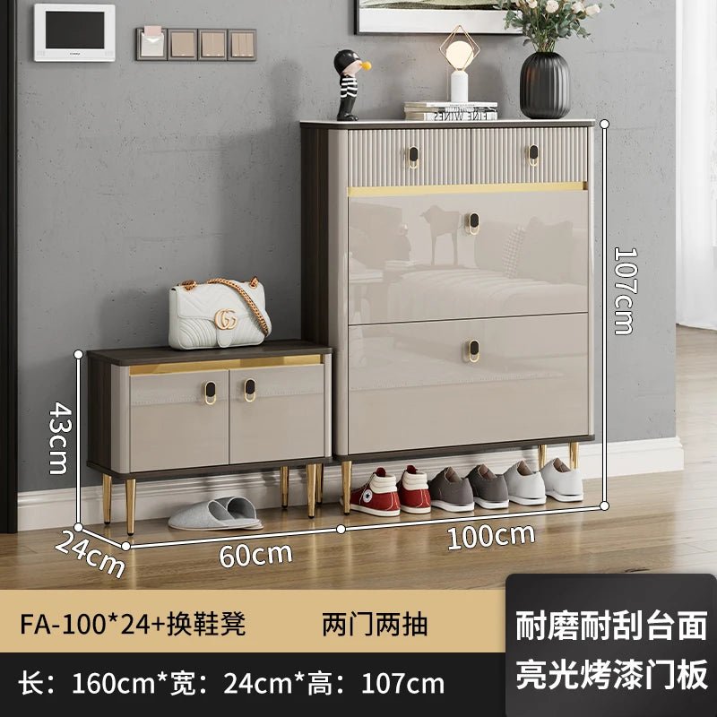 White Drawers Shelf Shoe Rack 3 Layers Narrow Save Space Shoe Cabinet Vertical Entrance Hall Meuble A Chaussures Home Furnitures - Recipeliebe.com
