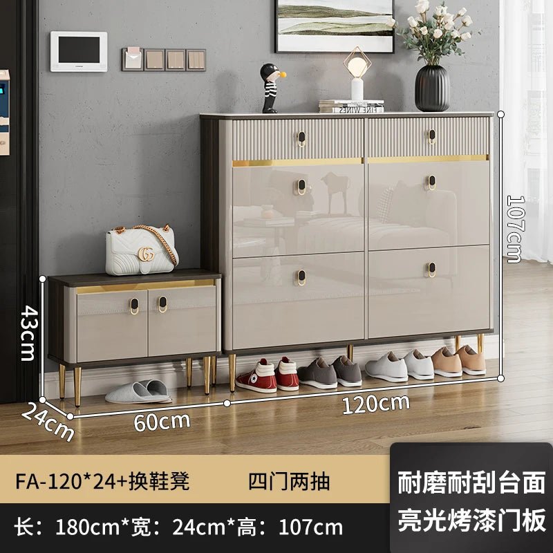 White Drawers Shelf Shoe Rack 3 Layers Narrow Save Space Shoe Cabinet Vertical Entrance Hall Meuble A Chaussures Home Furnitures - Bakesbyemily.com