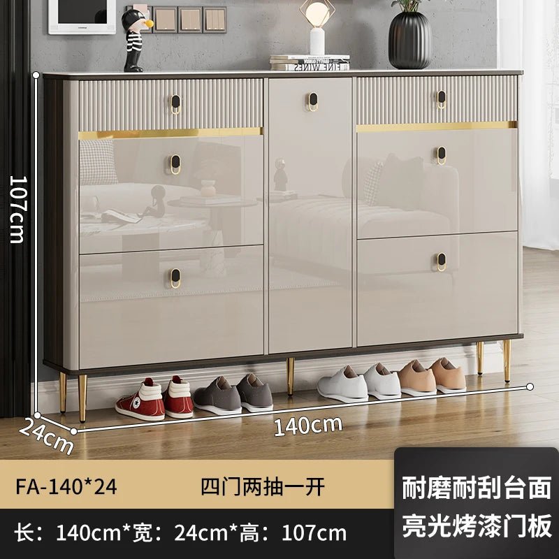 White Drawers Shelf Shoe Rack 3 Layers Narrow Save Space Shoe Cabinet Vertical Entrance Hall Meuble A Chaussures Home Furnitures - Recipeliebe.com